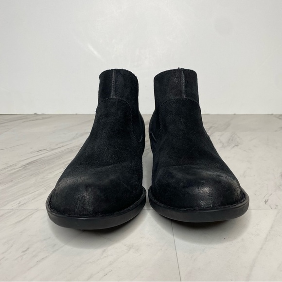 Born Beth Black Distressed Suede Bootie 7M - Picture 2 of 14